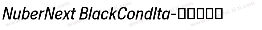NuberNext BlackCondIta字体转换